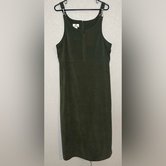 Sunshine Apparel Overall Dress Olive Green Size M - Picture 1 of 11